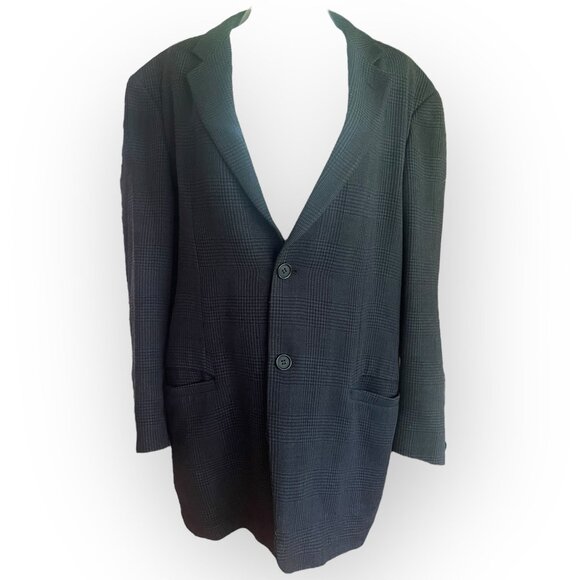 Armani Collezioni Black Houndstooth Blazer Size 40